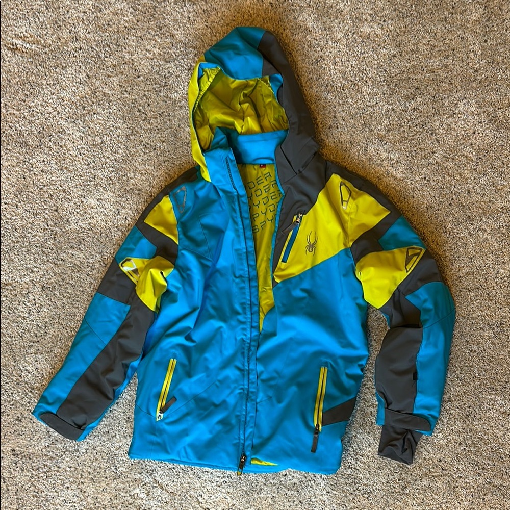 Spyder Ski / Snow Vibrant Blue and Lime Jacket